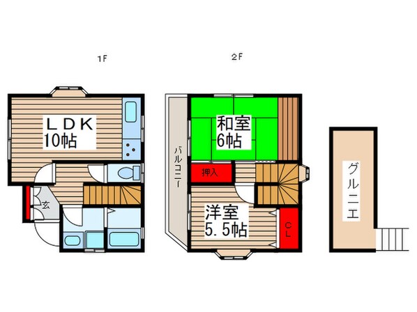 新座栄２丁目貸家の物件間取画像